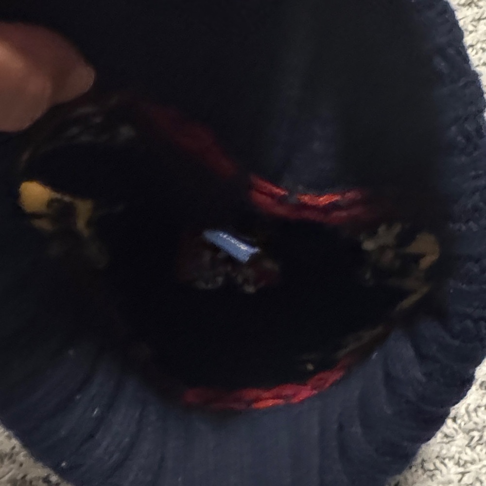 Ralph Lauren Navy Beanie with Red and White Accents - Picture 4 of 4